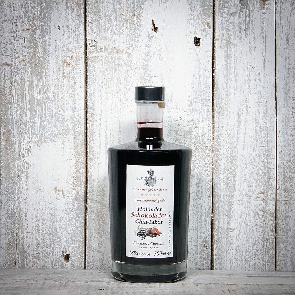 Holunder-Schokoladen-Chili-Likör 0,5L Osenzwerge
